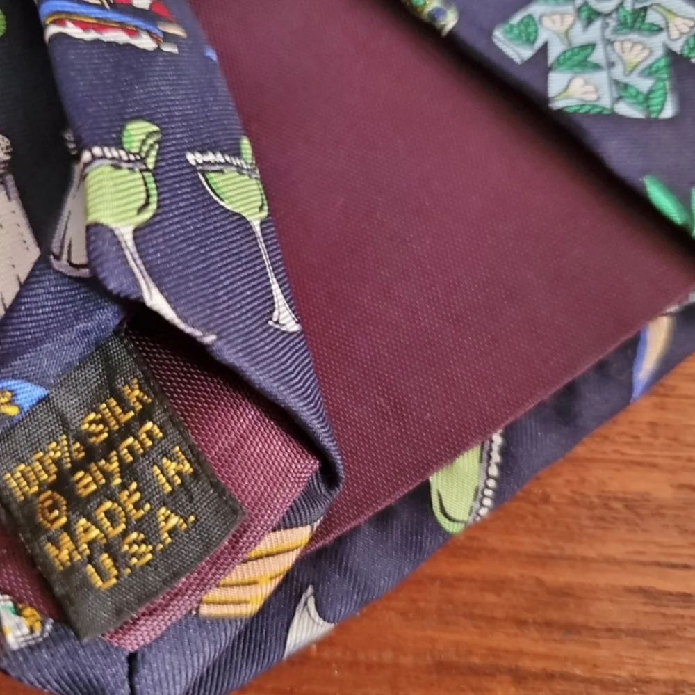 Set of Vintage Bar Themed Ties